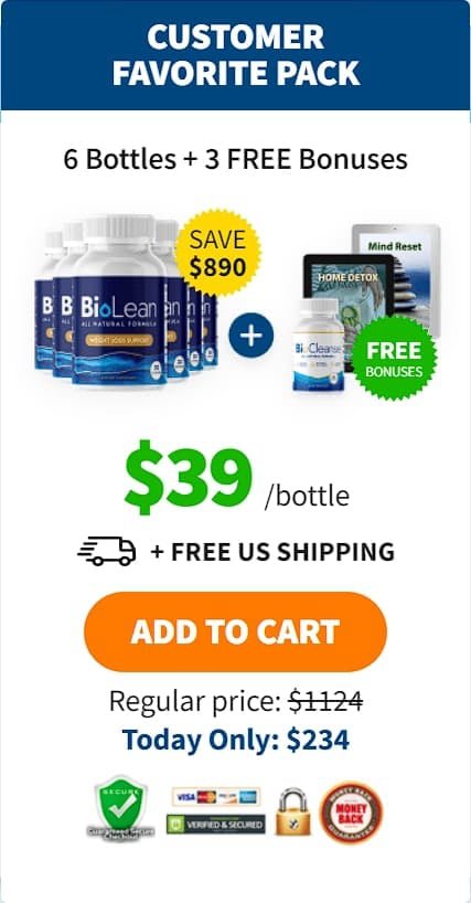 buy six bottle biolean